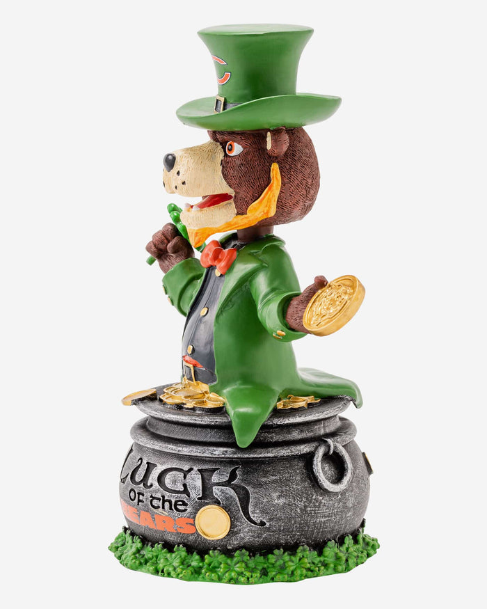 Staley Da Bear Chicago Bears Saint Patricks Day Mascot Bobblehead FOCO - FOCO.com