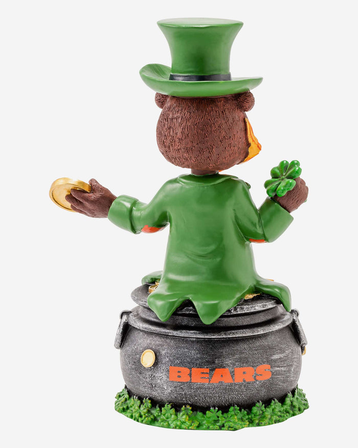 Staley Da Bear Chicago Bears Saint Patricks Day Mascot Bobblehead FOCO - FOCO.com