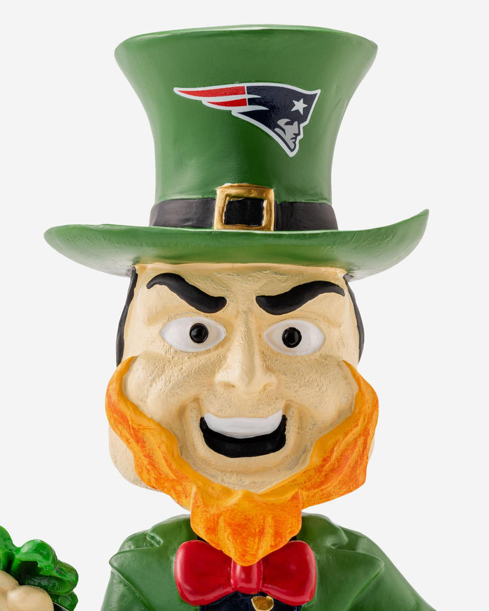 Pat the Patriot New England Patriots Saint Patricks Day Mascot Bobblehead FOCO - FOCO.com