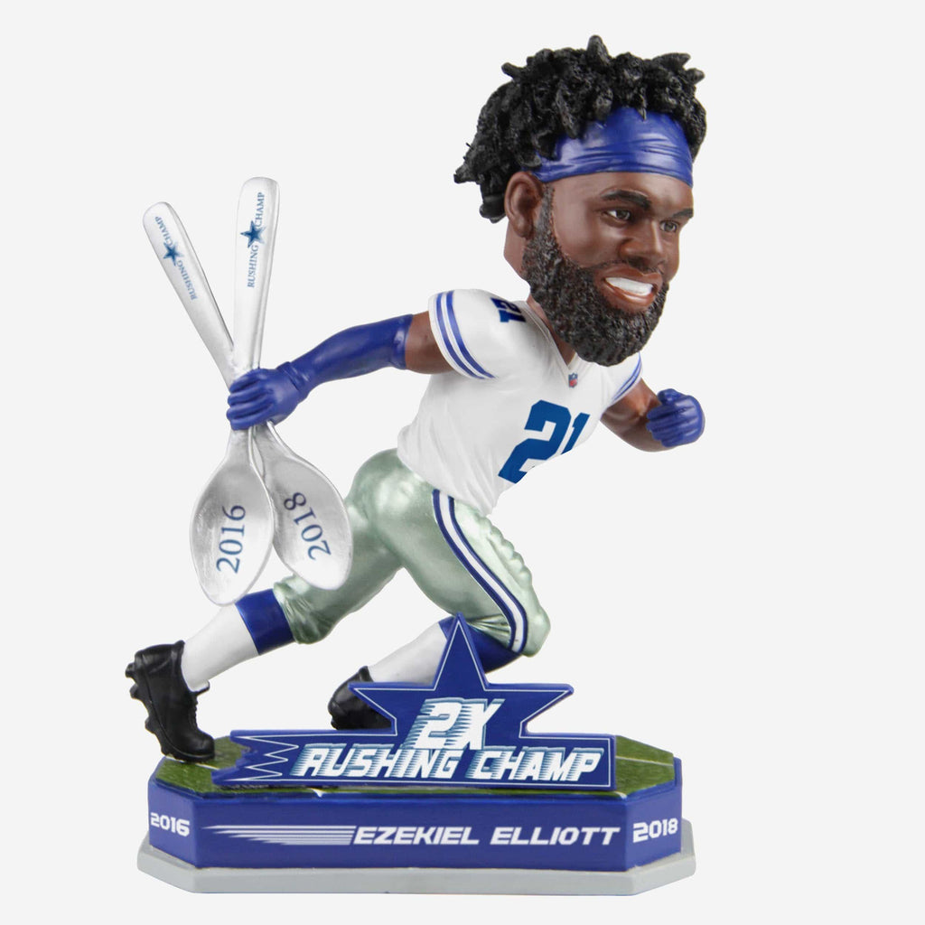 Ezekiel Elliott Dallas Cowboys 2X Rushing Champion Bobblehead FOCO - FOCO.com