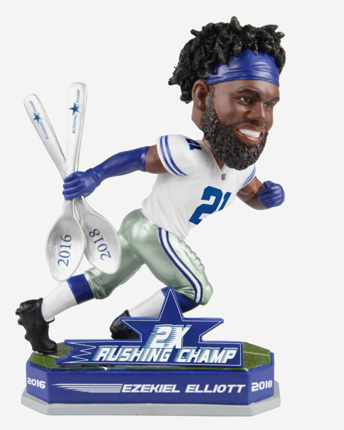 Ezekiel Elliott Dallas Cowboys 2X Rushing Champion Bobblehead FOCO - FOCO.com