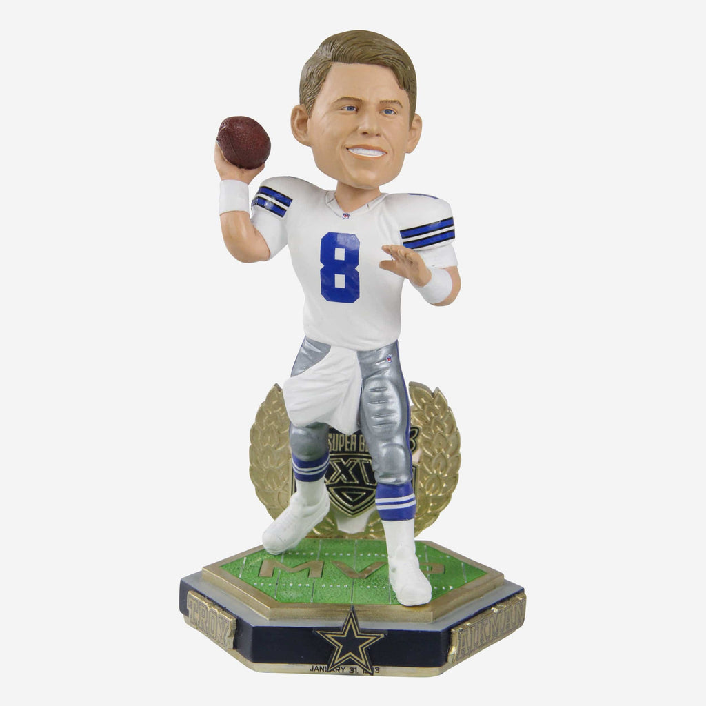 Troy Aikman Dallas Cowboys Super Bowl XXVII MVP 30th Anniversary Bobblehead FOCO - FOCO.com