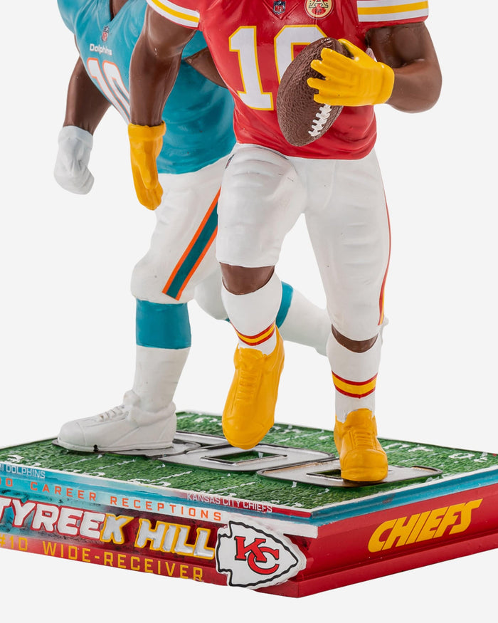 Tyreek Hill Miami Dolphins 500 Receptions Dual Bobblehead FOCO - FOCO.com