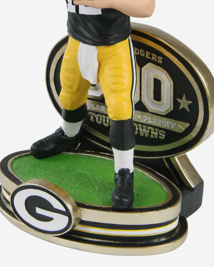 Aaron Rodgers Green Bay Packers 500 Career Passing Touchdowns Bobblehead FOCO - FOCO.com