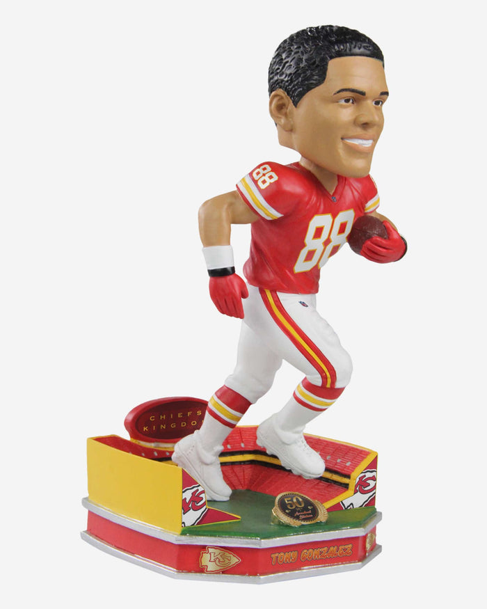 Tony Gonzalez Kansas City Chiefs Arrowhead Stadium 50th Anniversary Bobblehead FOCO - FOCO.com