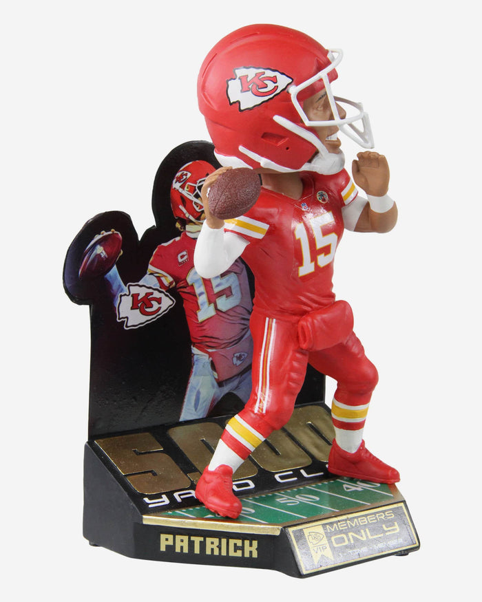 Patrick Mahomes Kansas City Chiefs 5000 Passing Yard Bobblehead FOCO - FOCO.com