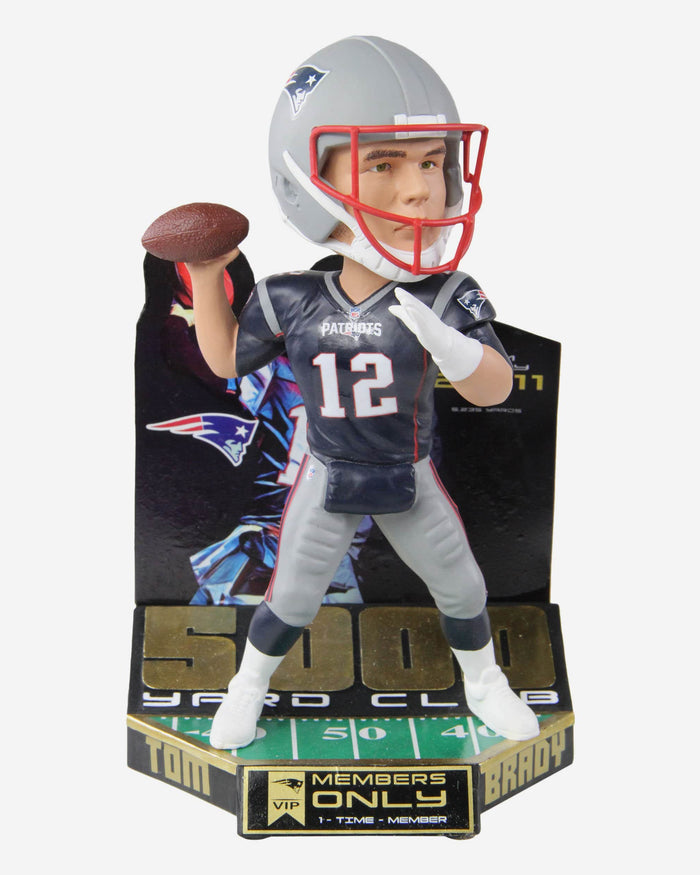 Tom Brady New England Patriots 5000 Passing Yard Bobblehead FOCO - FOCO.com