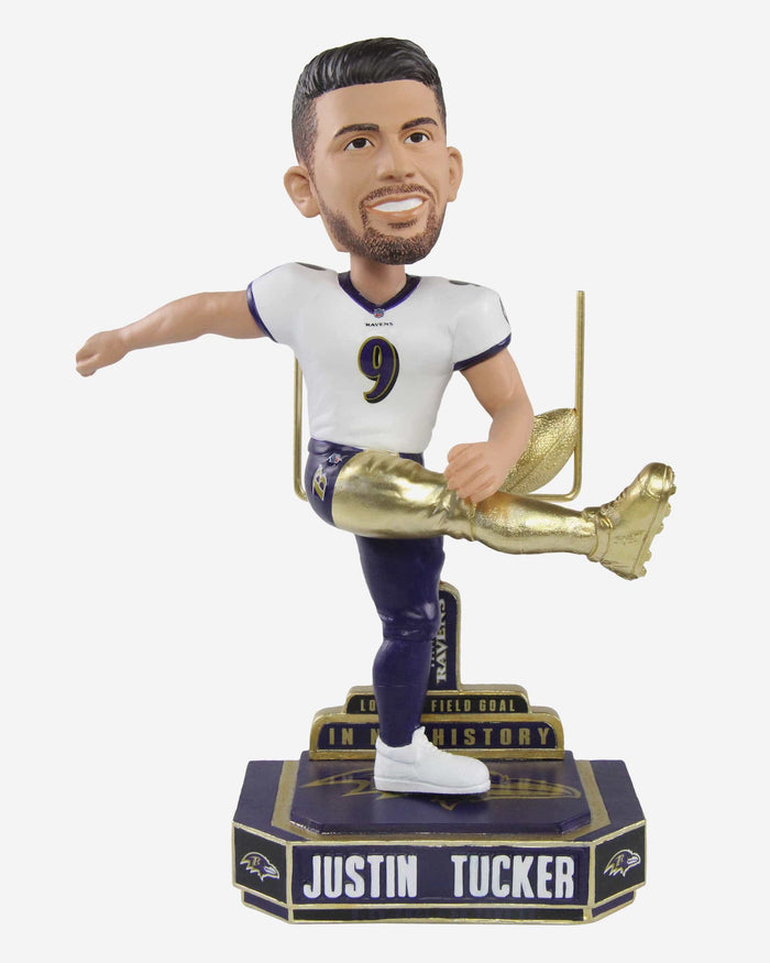 Justin Tucker Baltimore Ravens 66 Yard Field Goal Record Bobblehead FOCO - FOCO.com
