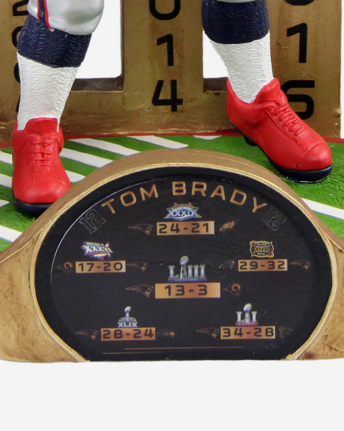 Tom Brady New England Patriots 6X Super Bowl Champion Bobblehead FOCO - FOCO.com