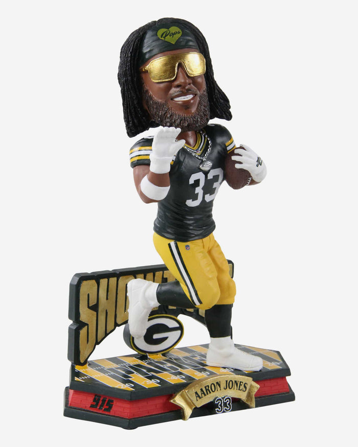 Aaron Jones Green Bay Packers Showtyme Ambassador Bobblehead FOCO - FOCO.com