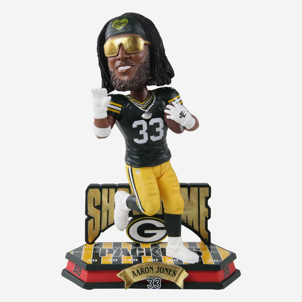 Aaron Jones Green Bay Packers Showtyme Ambassador Bobblehead FOCO - FOCO.com