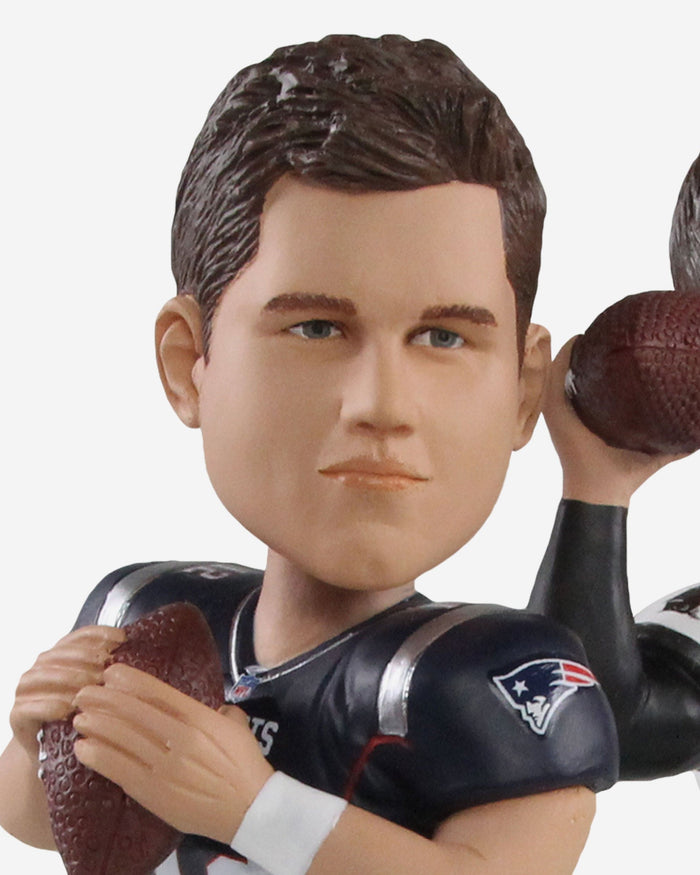 Tom Brady Tampa Bay Buccaneers & New England Patriots All Time Passing Record Dual Bobblehead FOCO - FOCO.com