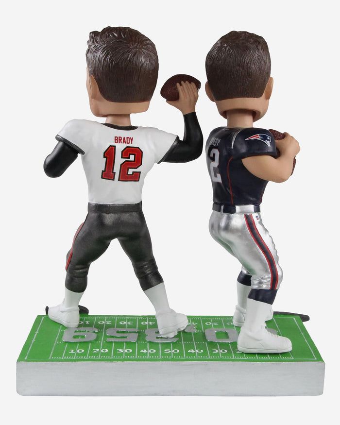 Tom Brady Tampa Bay Buccaneers & New England Patriots All Time Passing Record Dual Bobblehead FOCO - FOCO.com