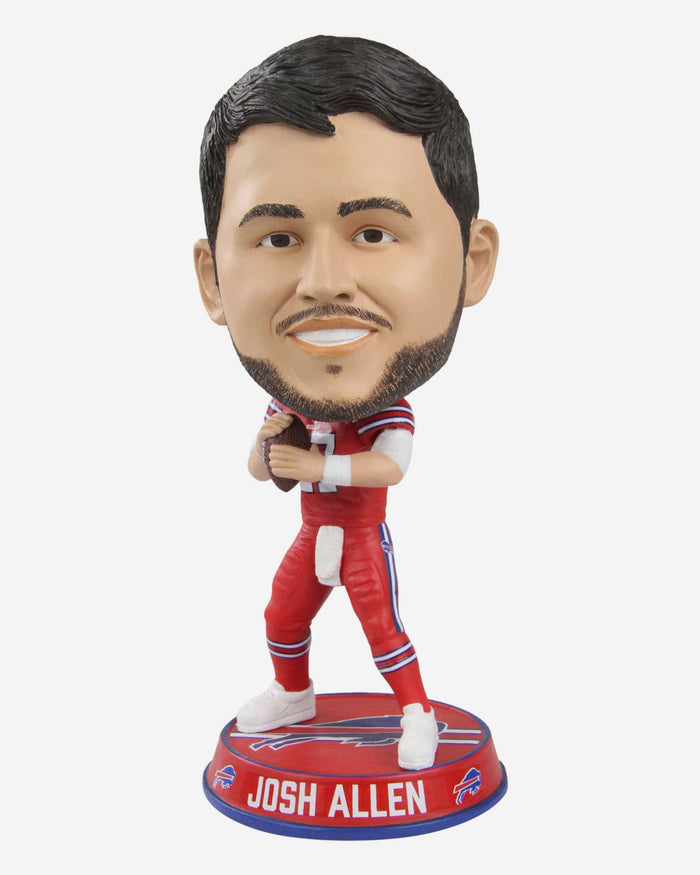 Josh Allen Buffalo Bills Action Pose Color Rush Variant Bighead Bobblehead FOCO - FOCO.com