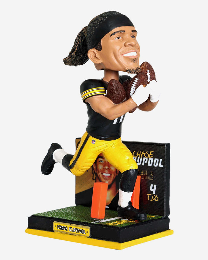 Chase Claypool Pittsburgh Steelers Four Touchdown Game Bobblehead FOCO - FOCO.com