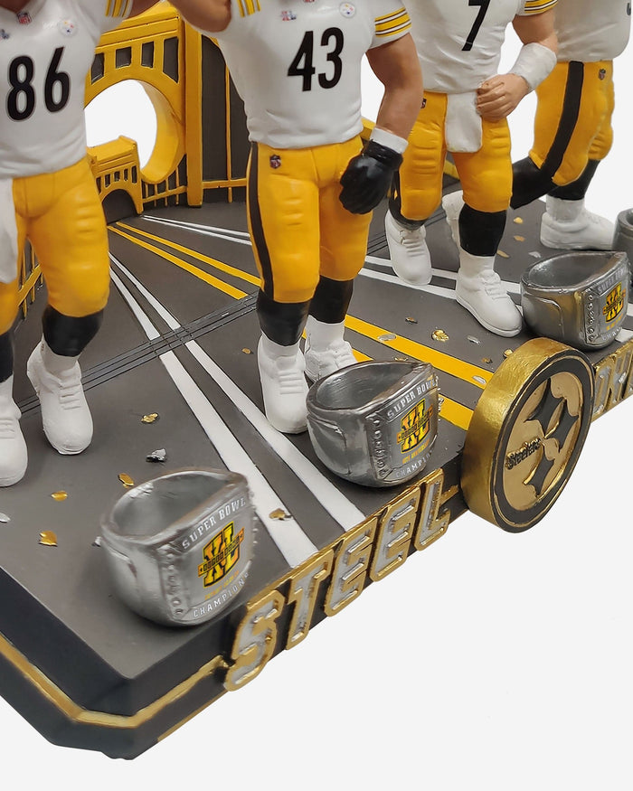 Pittsburgh Steelers Super Bowl XL Champions Mini Bobblehead Scene FOCO - FOCO.com