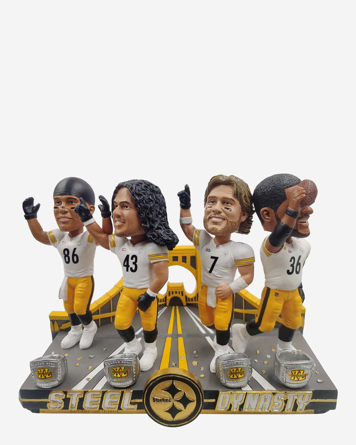 Pittsburgh Steelers Super Bowl XL Champions Mini Bobblehead Scene FOCO - FOCO.com