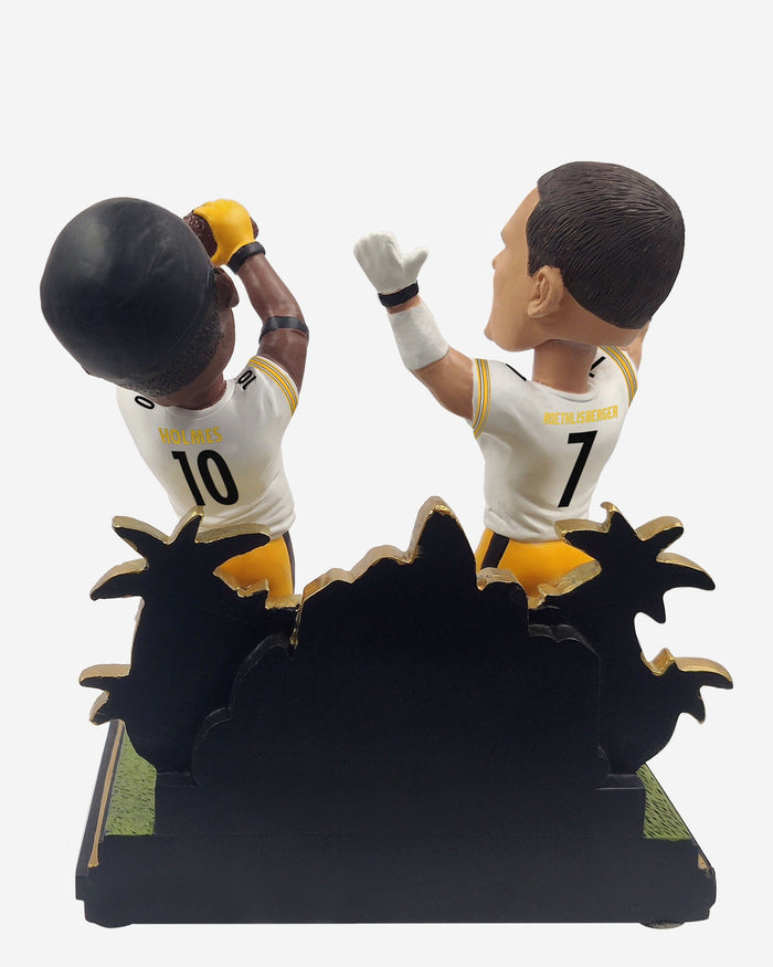 Pittsburgh Steelers Super Bowl XLIII Champions Winning Catch Mini Bobblehead Scene FOCO - FOCO.com