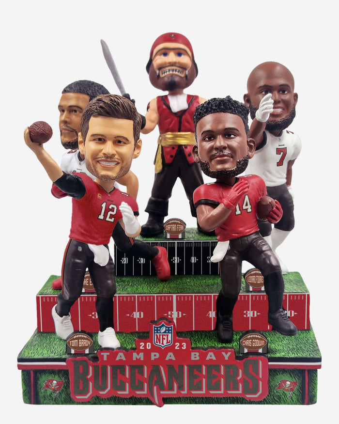 Tampa Bay Buccaneers Collage Mini Bobblehead Scene FOCO - FOCO.com