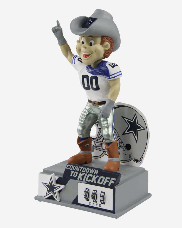 Rowdy Dallas Cowboys Countdown To Kickoff Mascot Bobblehead FOCO - FOCO.com