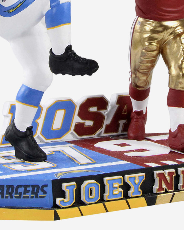 Nick Bosa & Joey Bosa San Francisco 49ers & Los Angeles Chargers Dual Bobblehead FOCO - FOCO.com