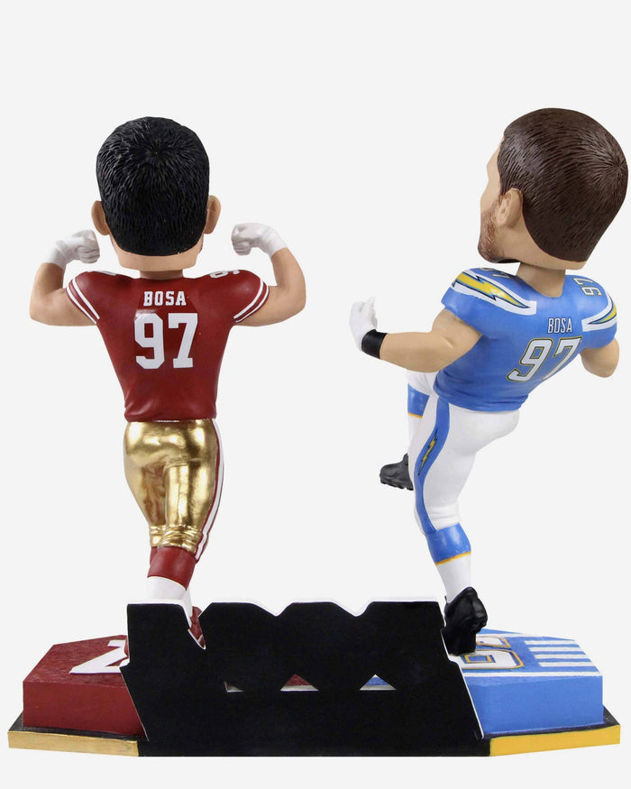 Nick Bosa & Joey Bosa San Francisco 49ers & Los Angeles Chargers Dual Bobblehead FOCO - FOCO.com