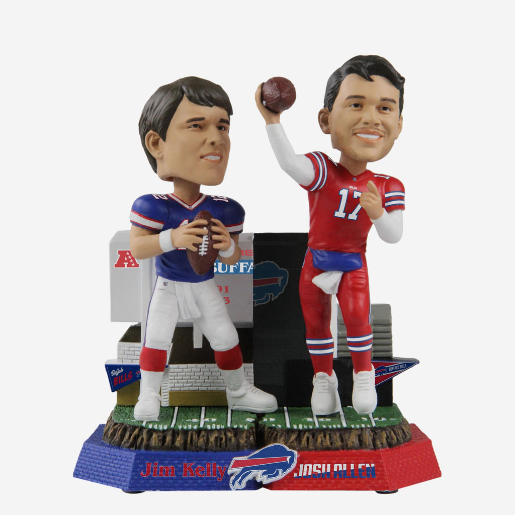 Jim Kelly & Josh Allen Buffalo Bills Then And Now Bobblehead FOCO - FOCO.com