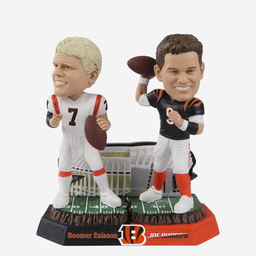 Boomer Esiason & Joe Burrow Cincinnati Bengals Then And Now Bobblehead FOCO - FOCO.com
