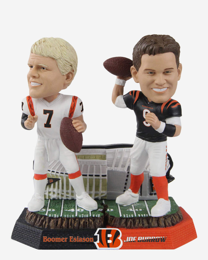 Boomer Esiason & Joe Burrow Cincinnati Bengals Then And Now Bobblehead FOCO - FOCO.com