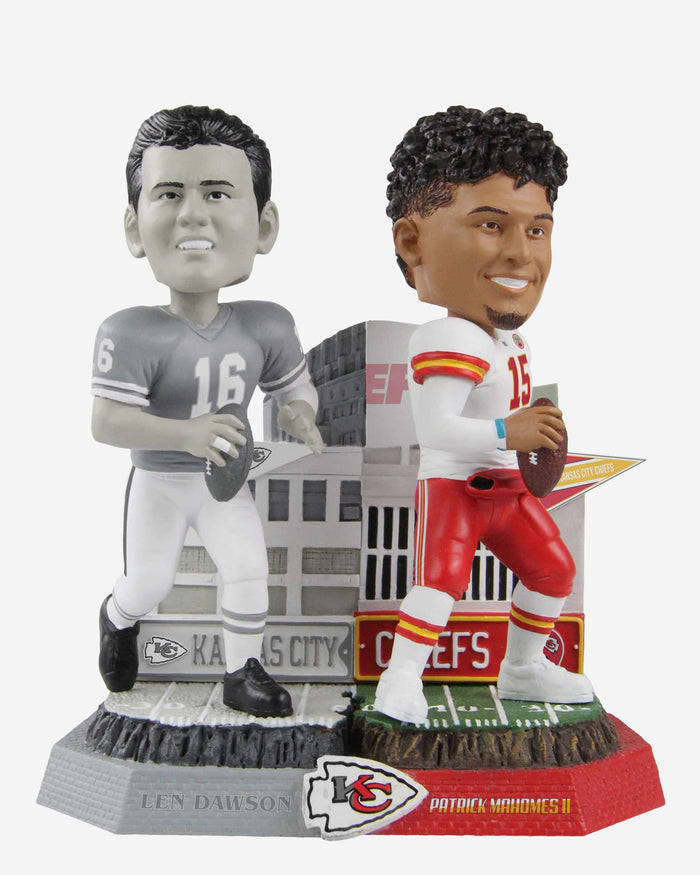 Len Dawson & Patrick Mahomes Kansas City Chiefs Then and Now Bobblehead FOCO - FOCO.com