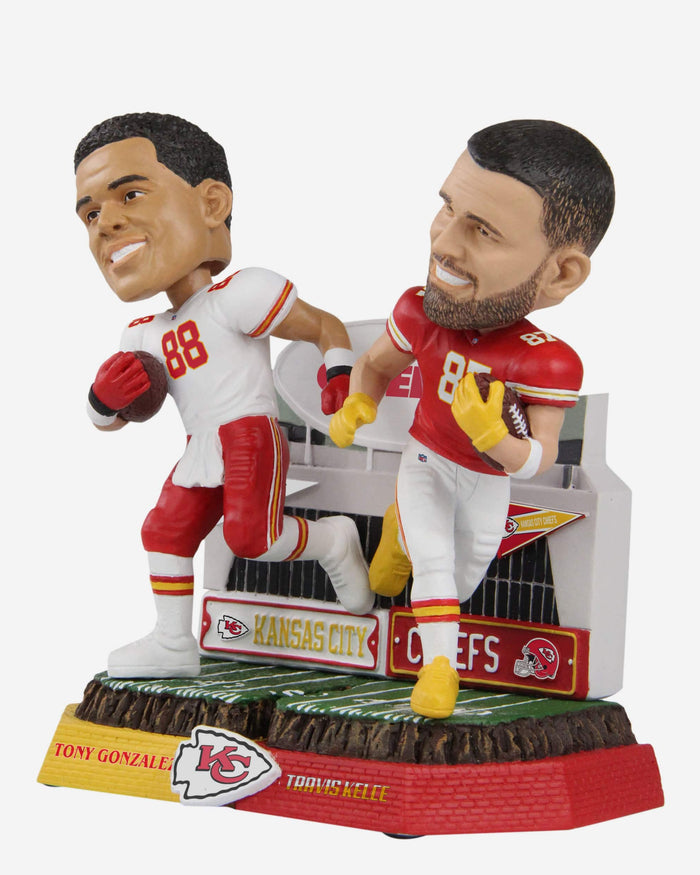 Tony Gonzalez & Travis Kelce Kansas City Chiefs Then And Now Bobblehead FOCO - FOCO.com