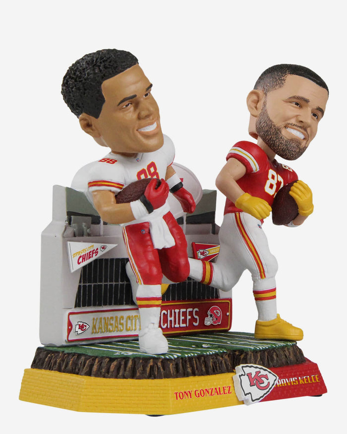 Tony Gonzalez & Travis Kelce Kansas City Chiefs Then And Now Bobblehead FOCO - FOCO.com