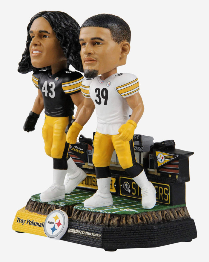 Troy Polamalu & Minkah Fitzpatrick Pittsburgh Steelers Then And Now Bobblehead FOCO - FOCO.com