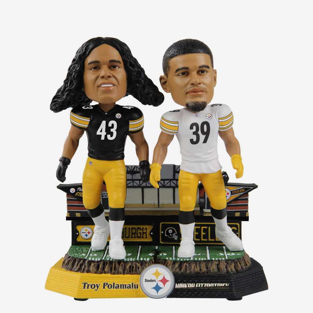 Troy Polamalu & Minkah Fitzpatrick Pittsburgh Steelers Then And Now Bobblehead FOCO - FOCO.com