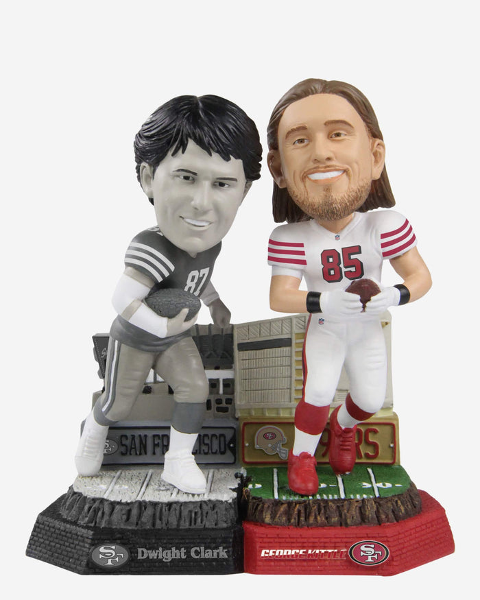 Dwight Clark & George Kittle San Francisco 49ers Then And Now Bobblehead FOCO - FOCO.com