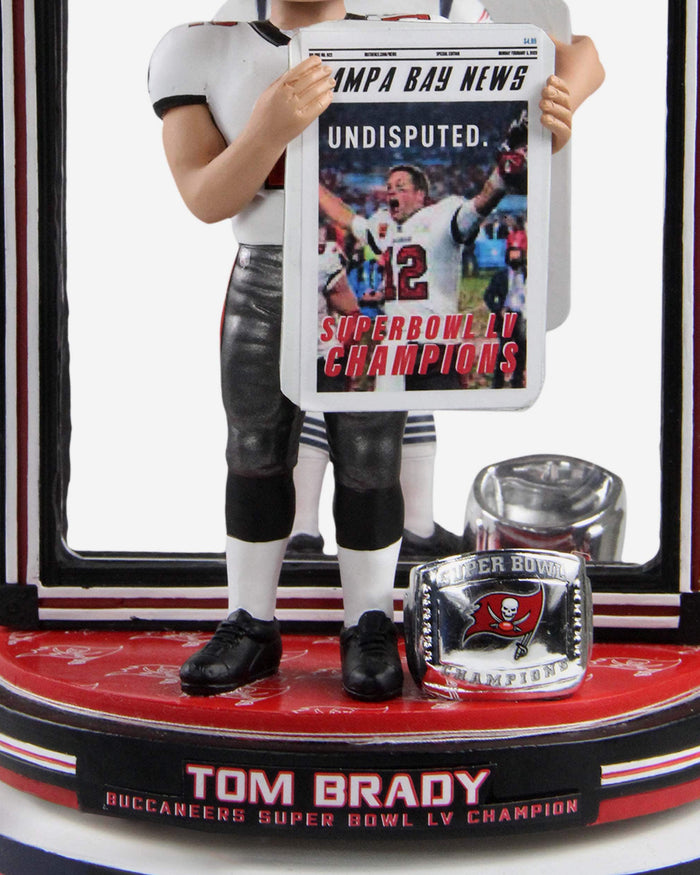 Tom Brady Tampa Bay Buccaneers & New England Patriots Dual Spinning Bobblehead FOCO - FOCO.com