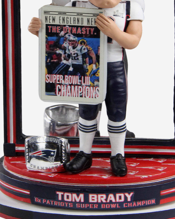 Tom Brady Tampa Bay Buccaneers & New England Patriots Dual Spinning Bobblehead FOCO - FOCO.com