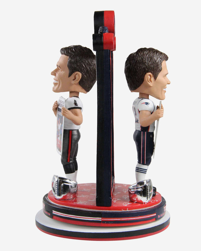 Tom Brady Tampa Bay Buccaneers & New England Patriots Dual Spinning Bobblehead FOCO - FOCO.com