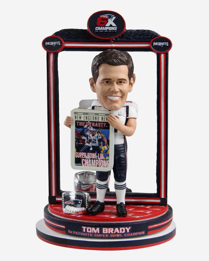 Tom Brady Tampa Bay Buccaneers & New England Patriots Dual Spinning Bobblehead FOCO - FOCO.com