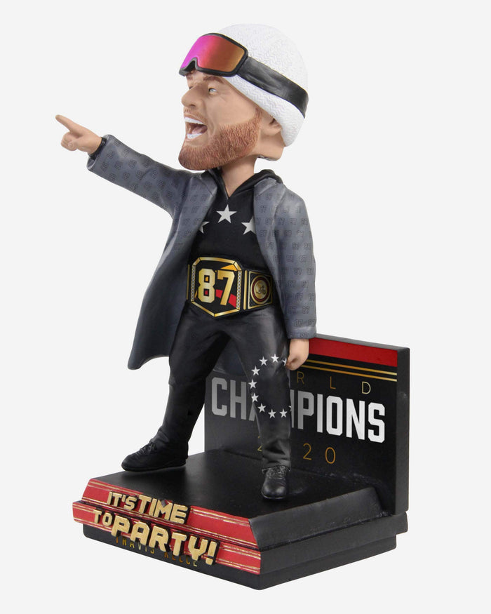 Travis Kelce Kansas City Chiefs Championship Belt Bobblehead FOCO - FOCO.com