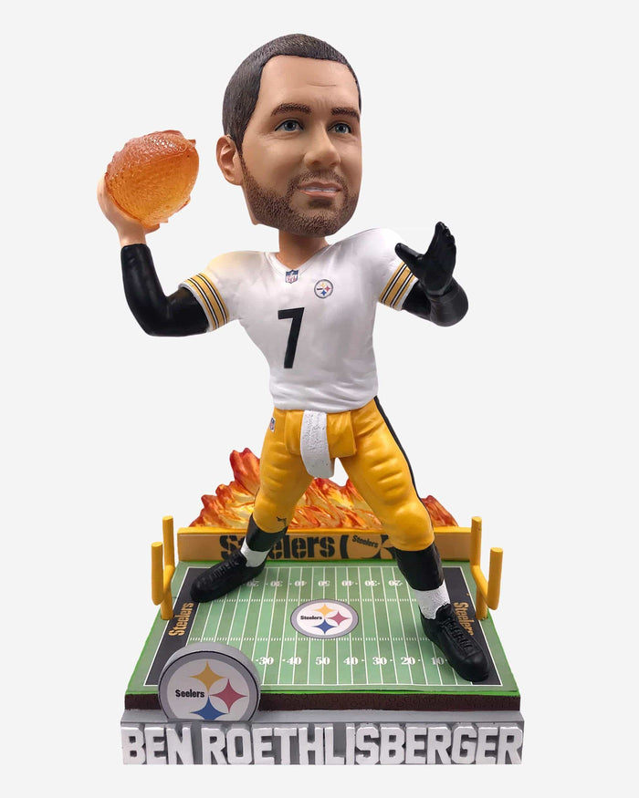 Ben Roethlisberger Pittsburgh Steelers On Fire Bobblehead FOCO - FOCO.com
