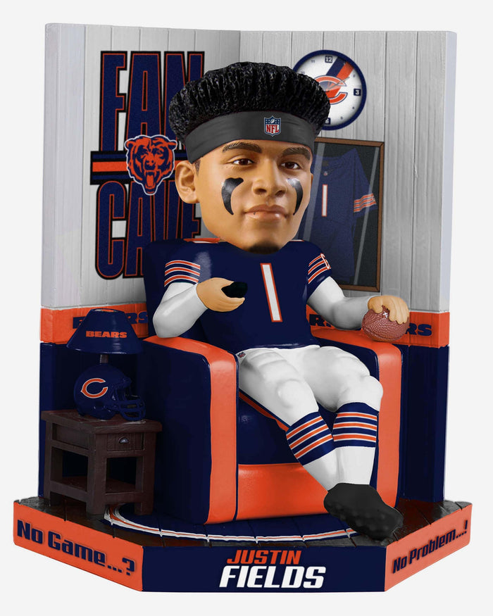 Justin Fields Chicago Bears Fancave Bobblehead FOCO - FOCO.com