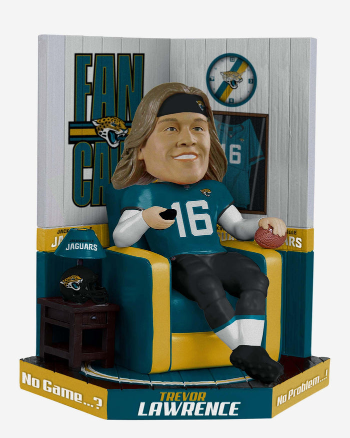 Trevor Lawrence Jacksonville Jaguars Fancave Bobblehead FOCO - FOCO.com