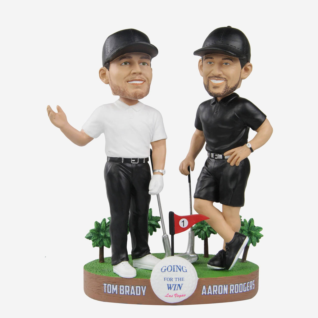 Tom Brady & Aaron Rodgers Golf Dual Bobblehead FOCO - FOCO.com