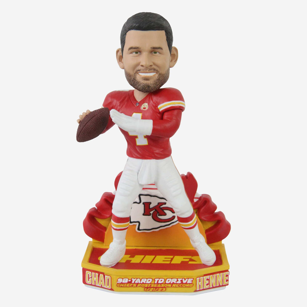 Chad Henne Kansas City Chiefs Franchise Longest Ever Playoff Touchdown Drive Bobblehead FOCO - FOCO.com