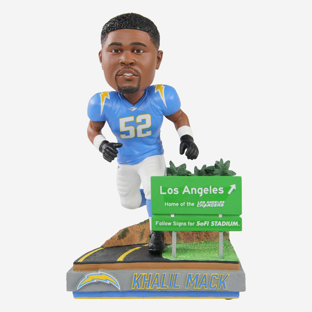 Khalil Mack Los Angeles Chargers Next Stop Bobblehead FOCO - FOCO.com