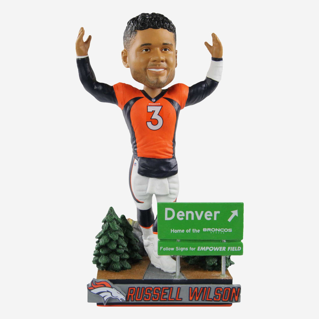 Russell Wilson Denver Broncos Next Stop Bobblehead FOCO - FOCO.com