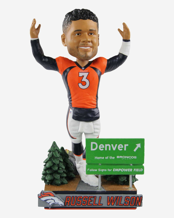 Russell Wilson Denver Broncos Next Stop Bobblehead FOCO - FOCO.com