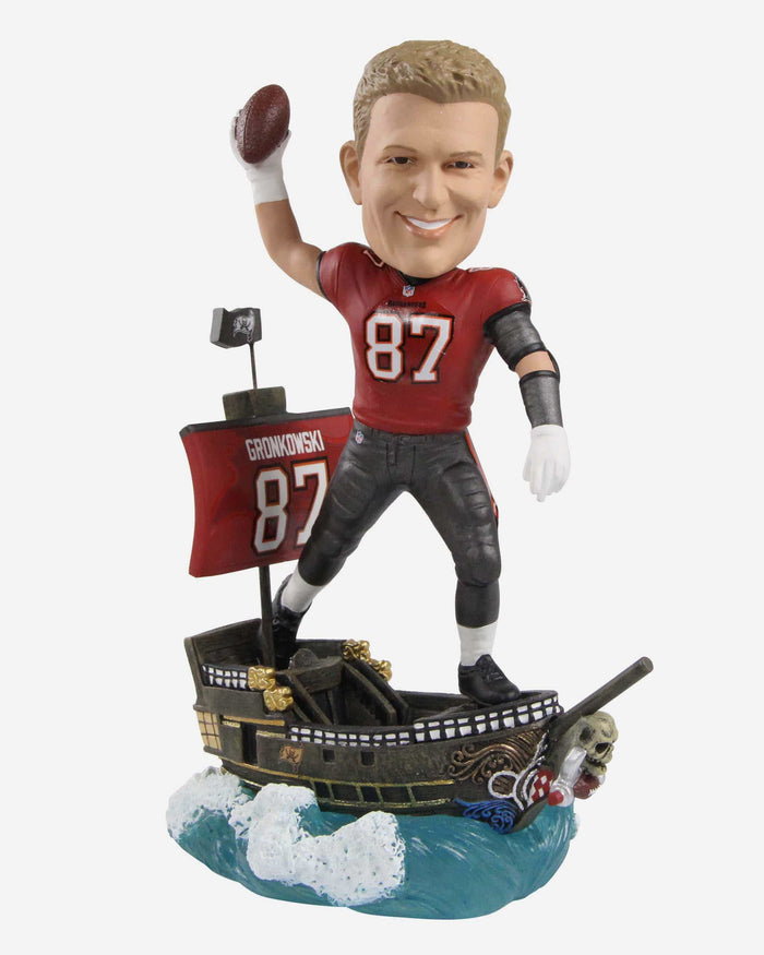 Rob Gronkowski Tampa Bay Buccaneers Pirate Ship Bobblehead FOCO - FOCO.com