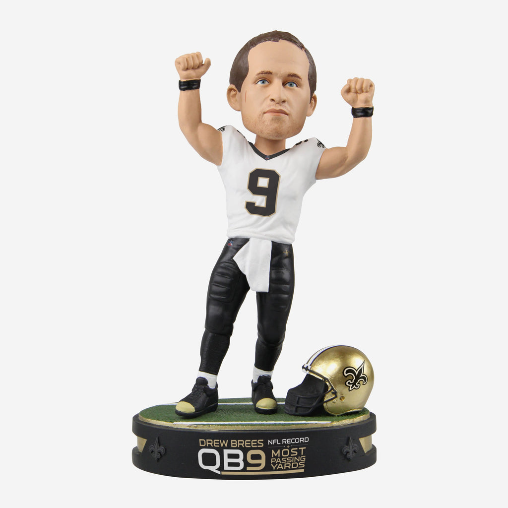 Drew Brees New Orleans Saints All-Time Passing Yards Record Bobblehead FOCO - FOCO.com